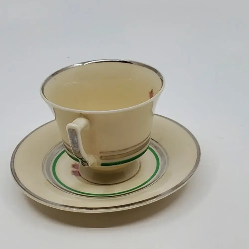 Syracuse China OPCO Old Ivory Demitasse cup saucer set